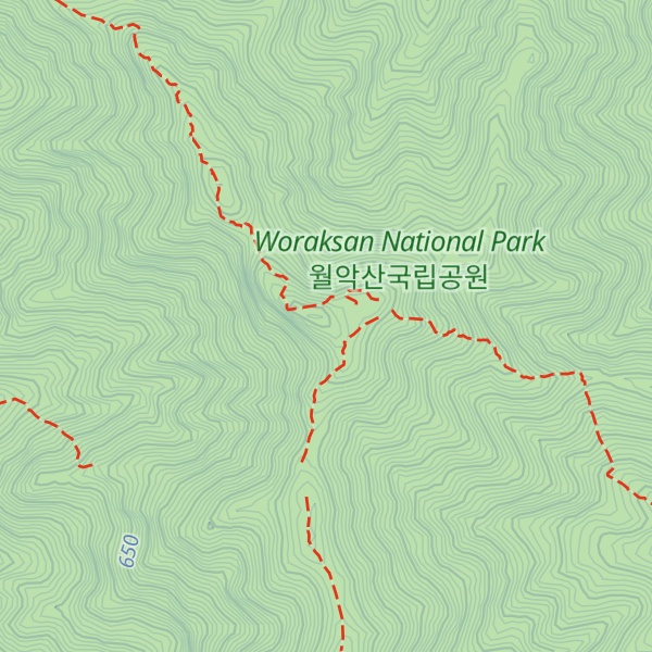 Map of Weolak-san Yeongbong