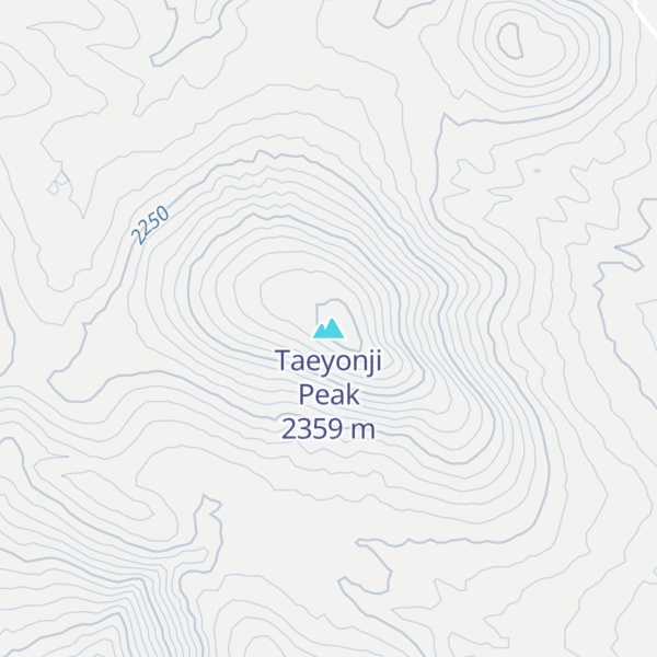 Map of Taeyonji Peak