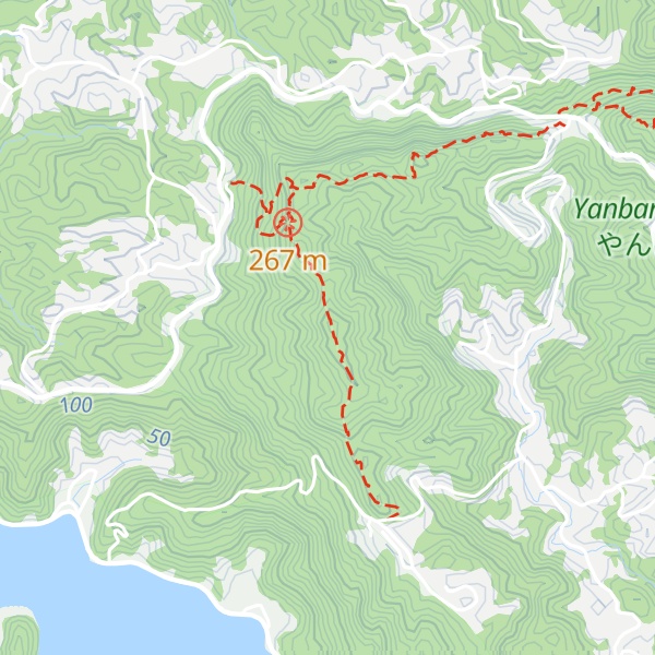 Map of Mt. Shioyafuji