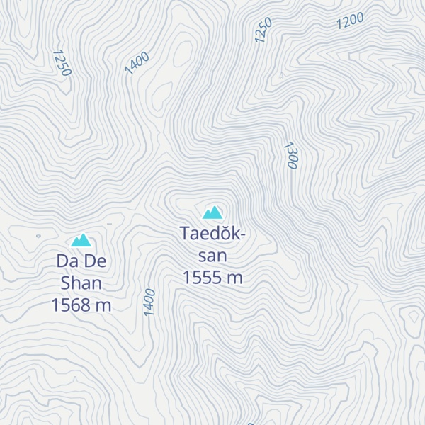 Map of Taedŏk-san