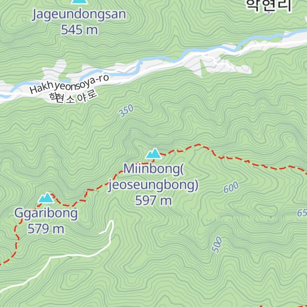 Map of Miinbong(jeoseungbong)