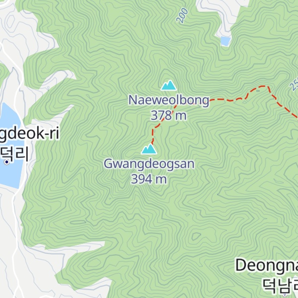 Map of Gwangdeogsan