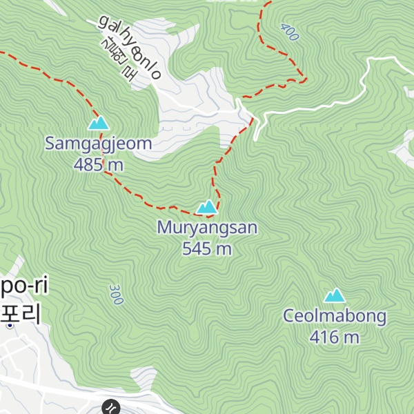 Map of Muryangsan