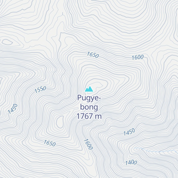 Map of Pugye-bong