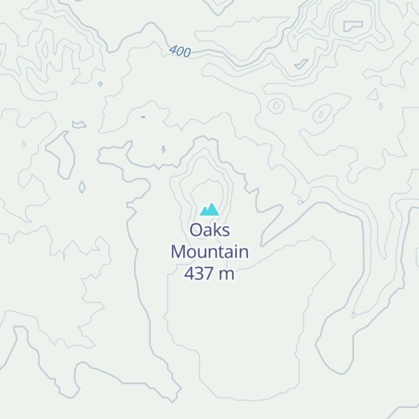 Map of Oaks Mountain