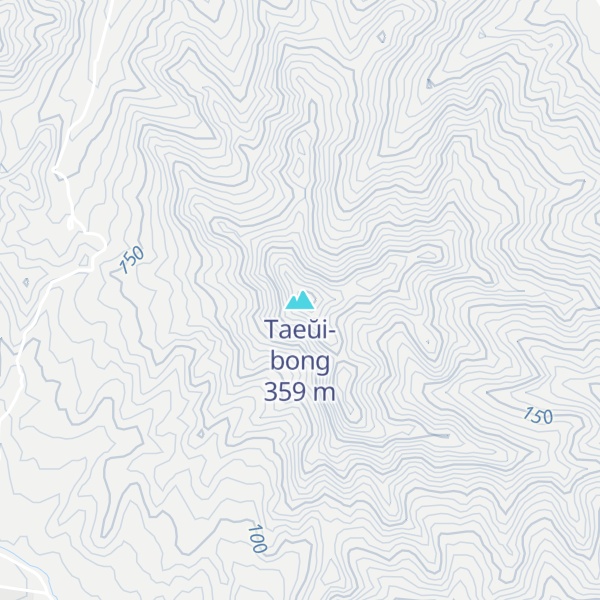 Map of Taeŭi-bong
