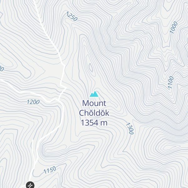 Map of Mount Chŏldŏk