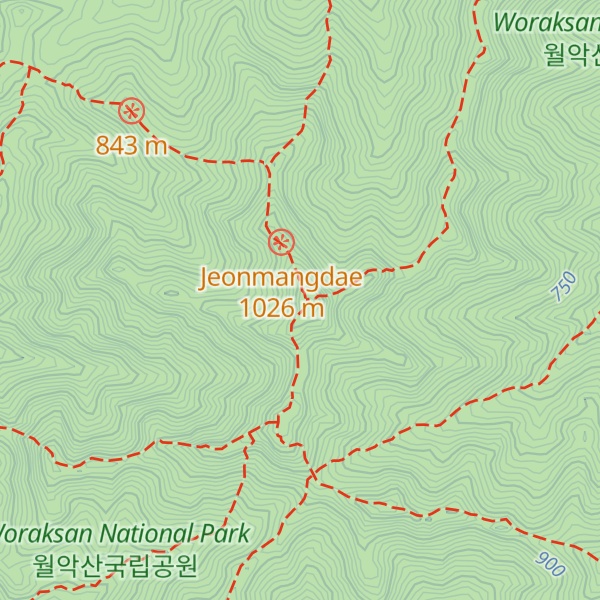 Map of Hwangjangsan