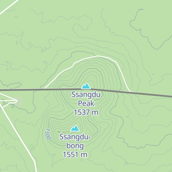 Map of Ssangdu Peak