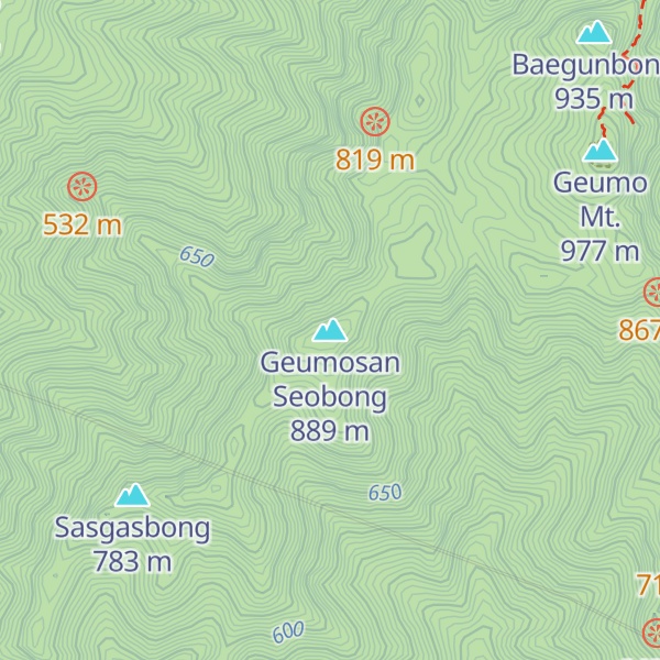 Map of Geumosan Seobong