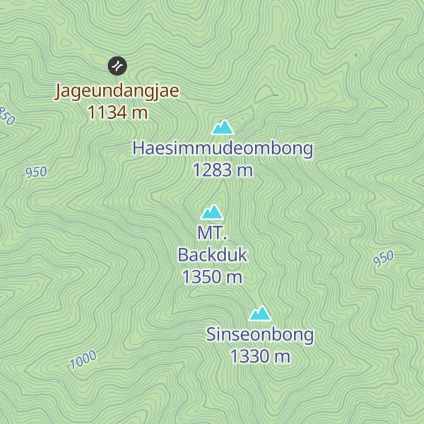 Map of MT. Backduk
