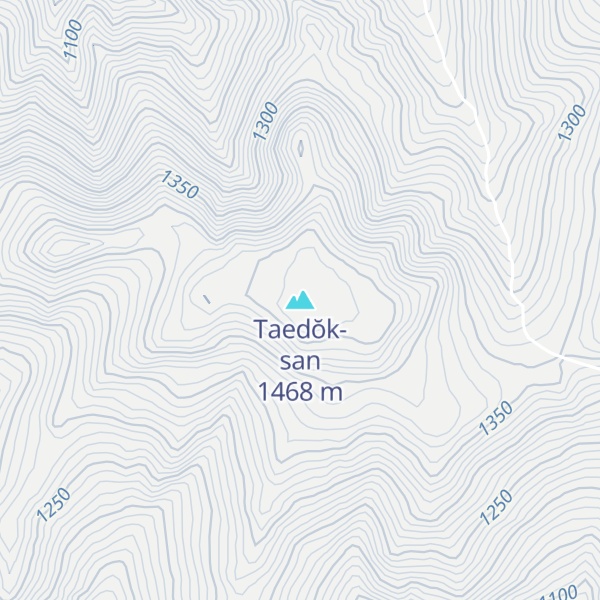Map of Taedŏk-san