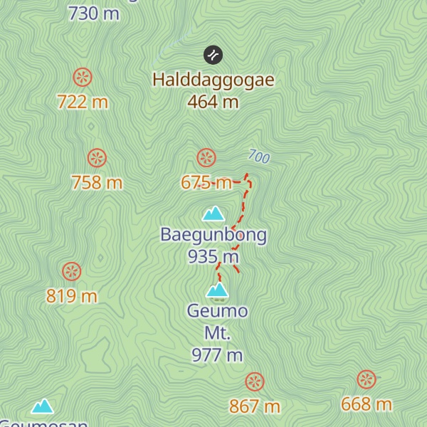 Map of Baegunbong