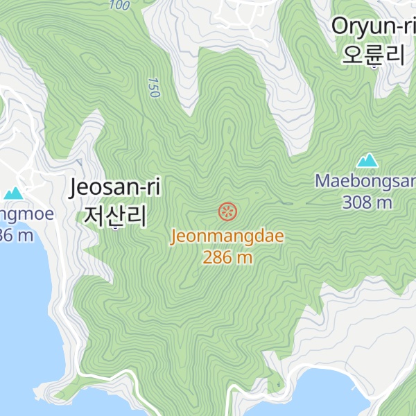 Map of Bonghwasan