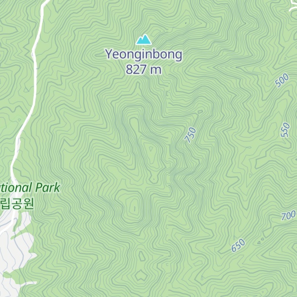 Map of Hwangjeongsan