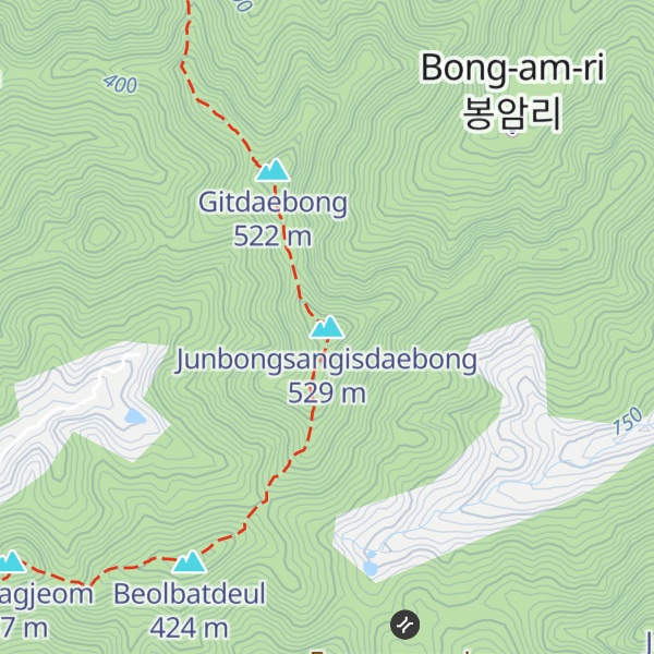 Map of Junbongsangisdaebong