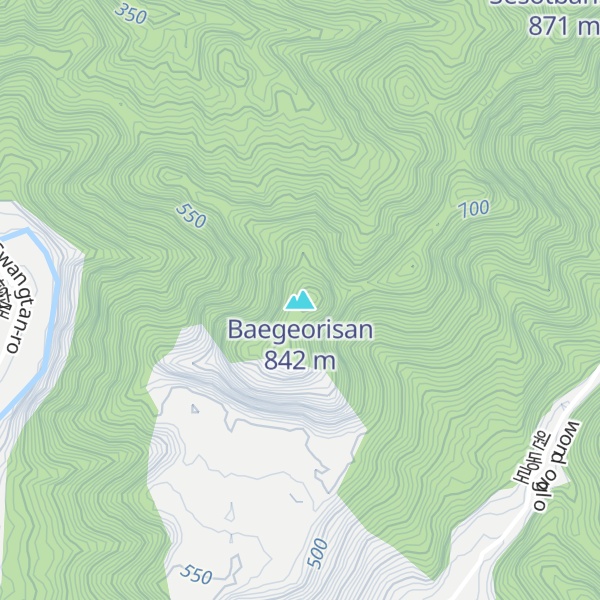 Map of Baegeorisan