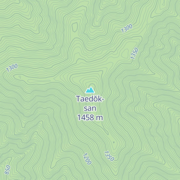 Map of Taedŏk-san