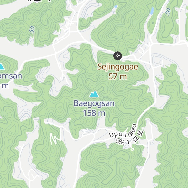 Map of Baegogsan