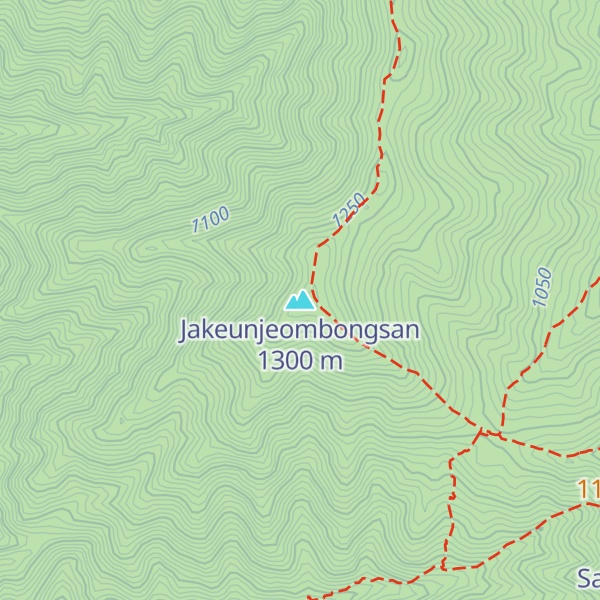 Map of Jakeunjeombongsan