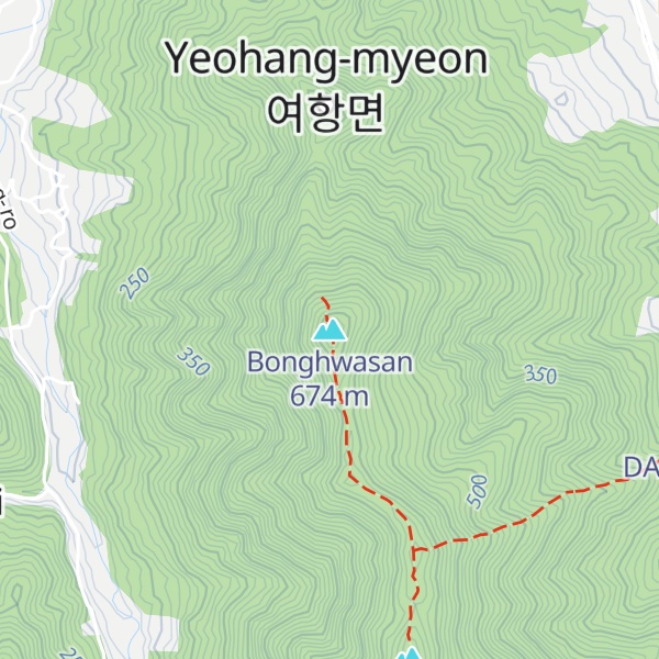 Map of Bonghwasan