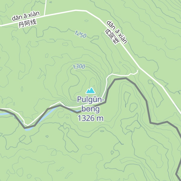 Map of Pulgŭn-bong
