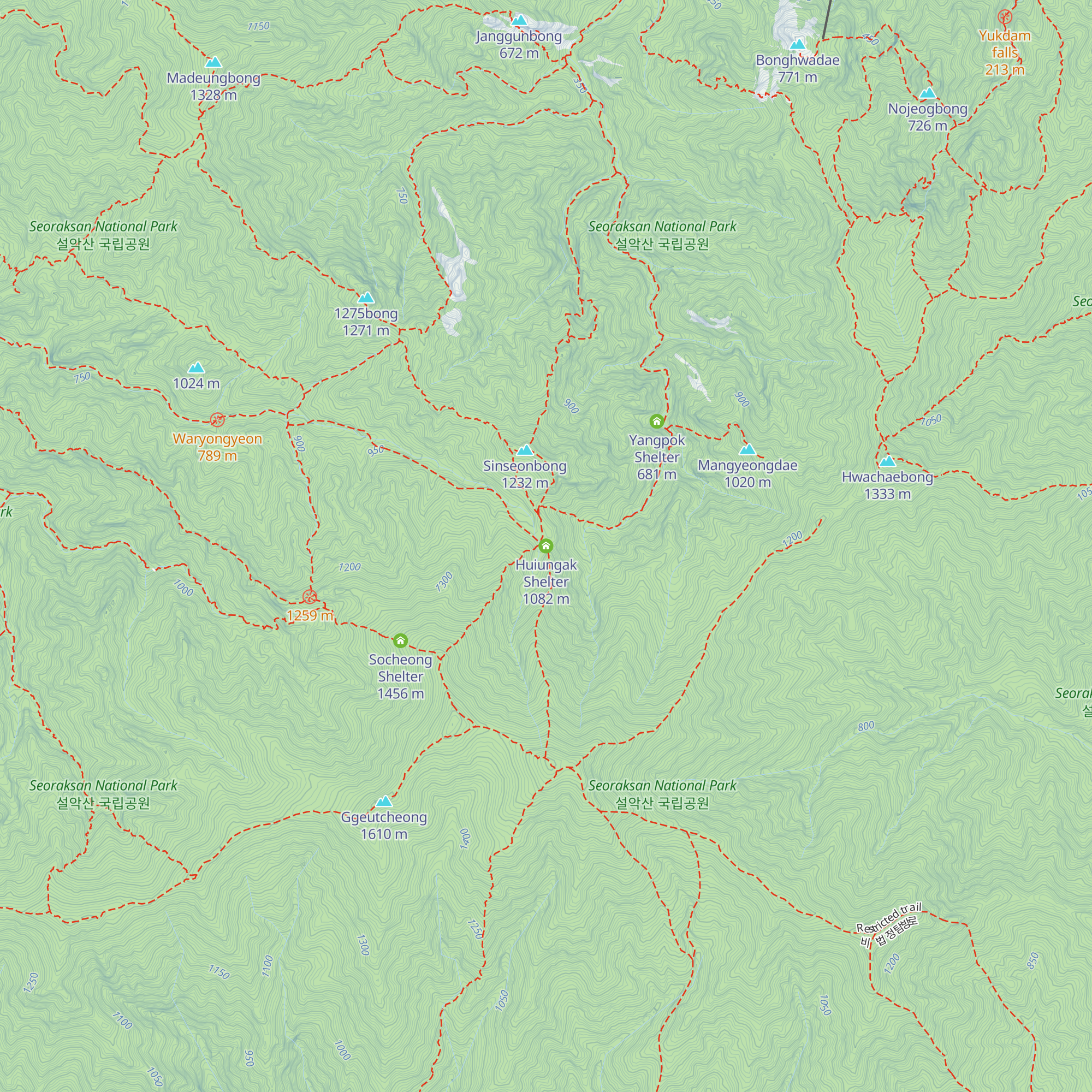Huiungak Shelter map