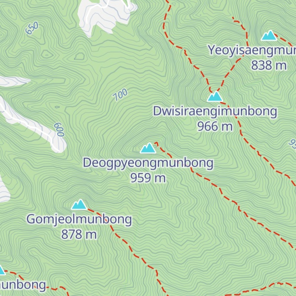 Map of Deogpyeongmunbong