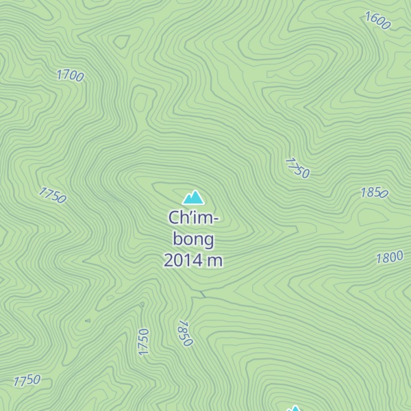 Map of P’urŭn-bong
