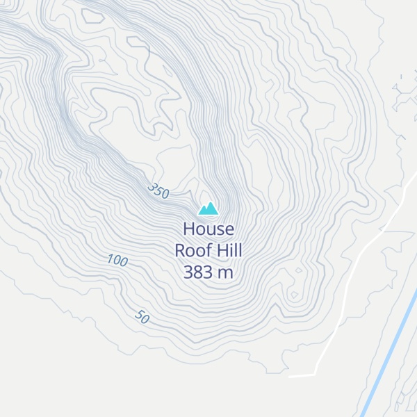 Map of House Roof Hill