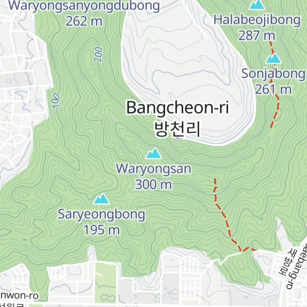 Map of Waryongsan