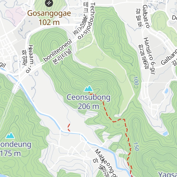 Map of Ceonsubong