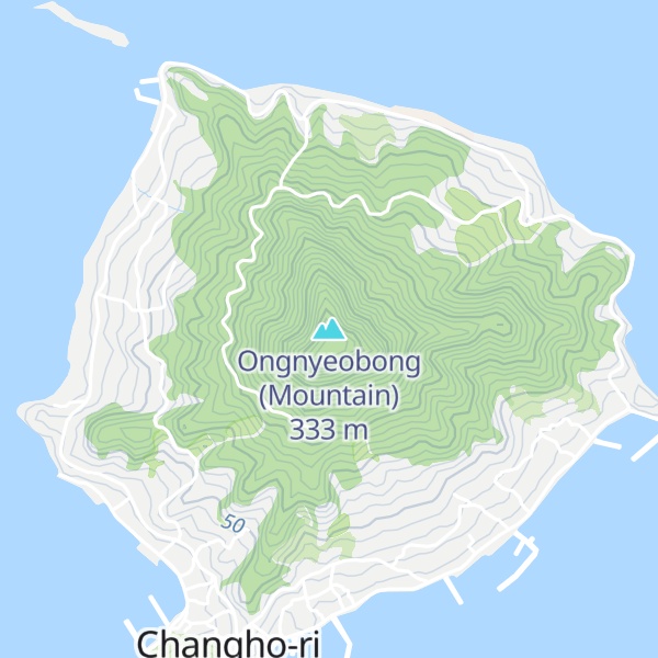 Map of Ongnyeobong (Mountain)