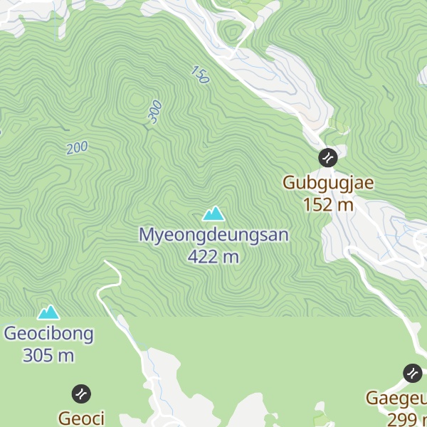 Map of Myeongdeungsan