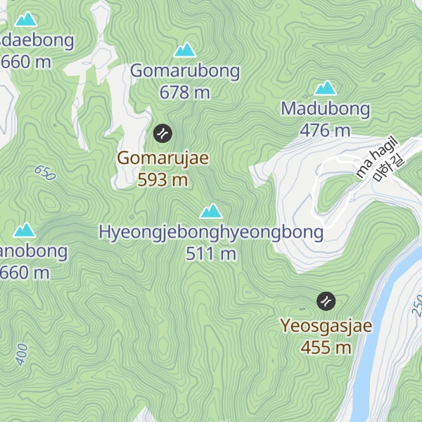 Map of Hyeongjebonghyeongbong