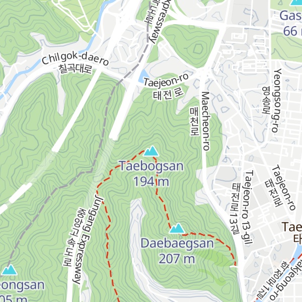 Map of Taebogsan
