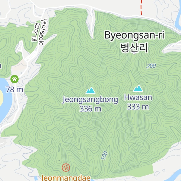 Map of Jeongsangbong