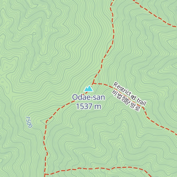 Map of Odae-san