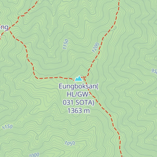 Map of Eungboksan(HL/GW-031 SOTA)