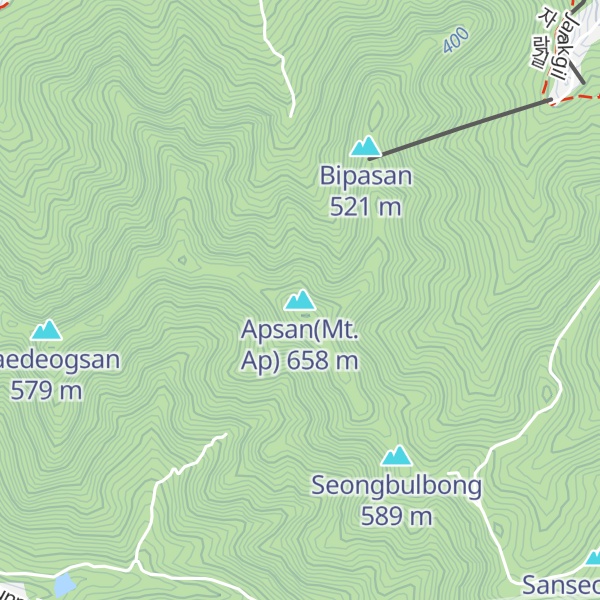 Map of Apsan(Mt. Ap)