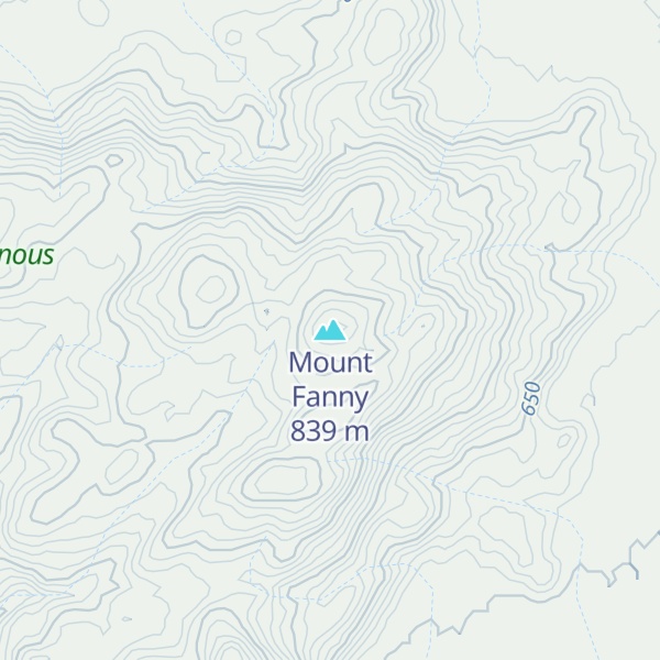 Map of Mount Fanny