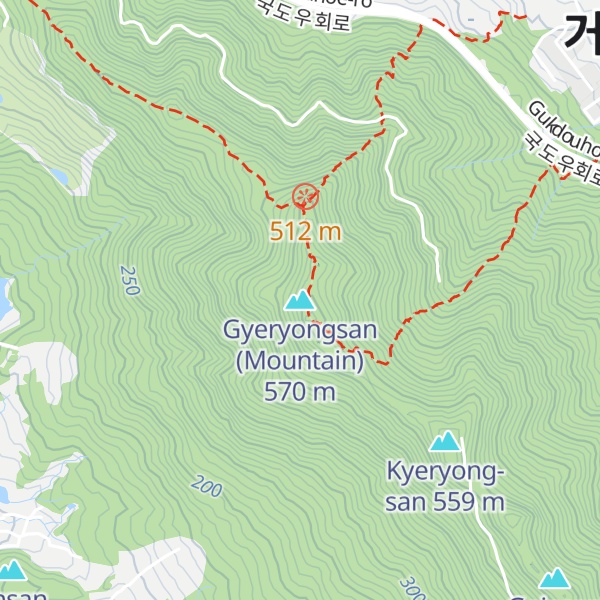 Map of Gyeryongsan (Mountain)