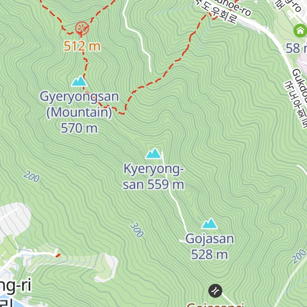 Map of Kyeryong-san
