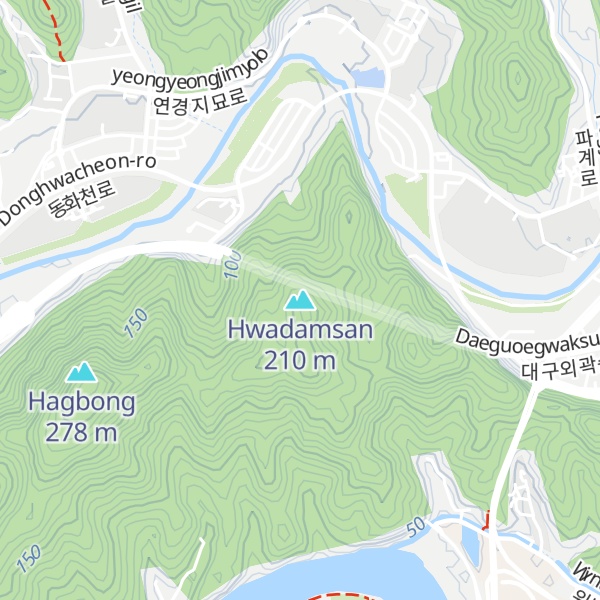 Map of Hwadamsan