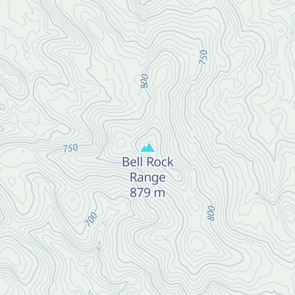 Map of Bell Rock Range