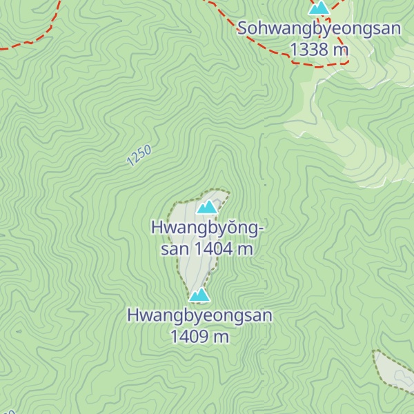 Map of Hwangbyŏng-san