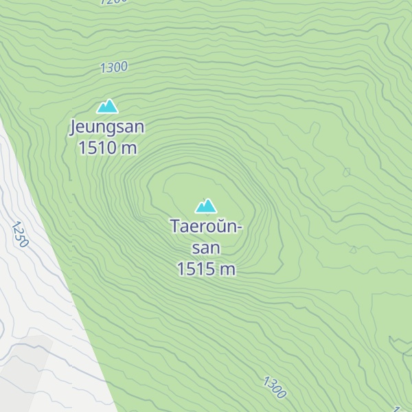 Map of Taeroŭn-san