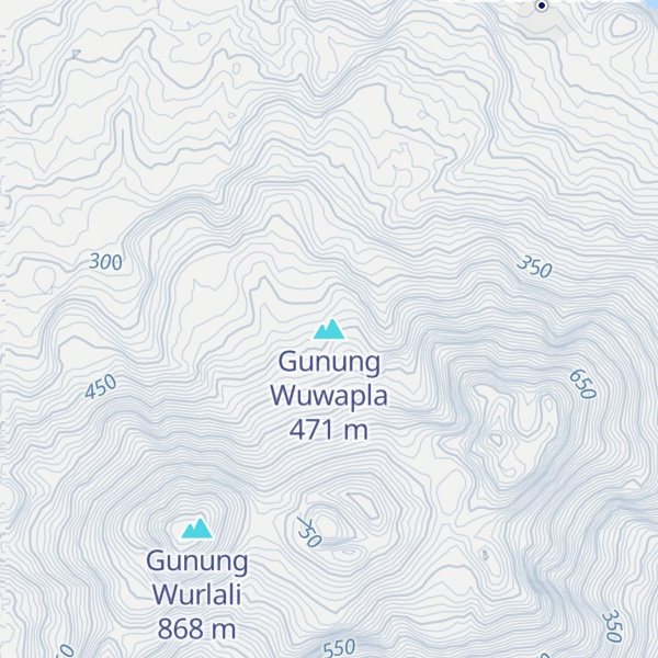 Map of Gunung Wuwapla