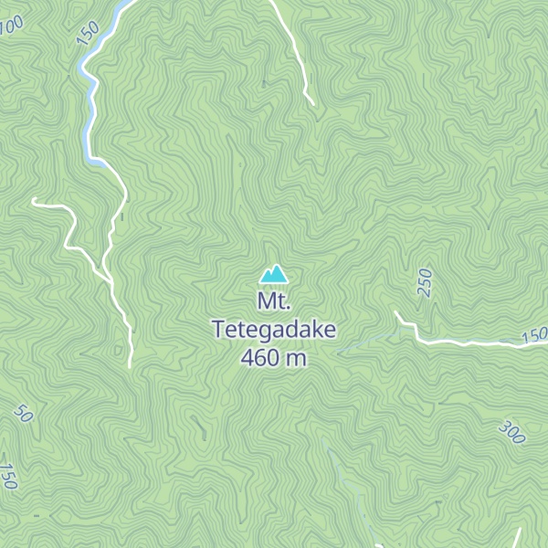 Map of Mt. Tetegadake