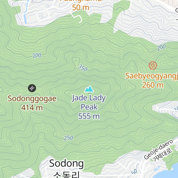 Map of Jade Lady Peak